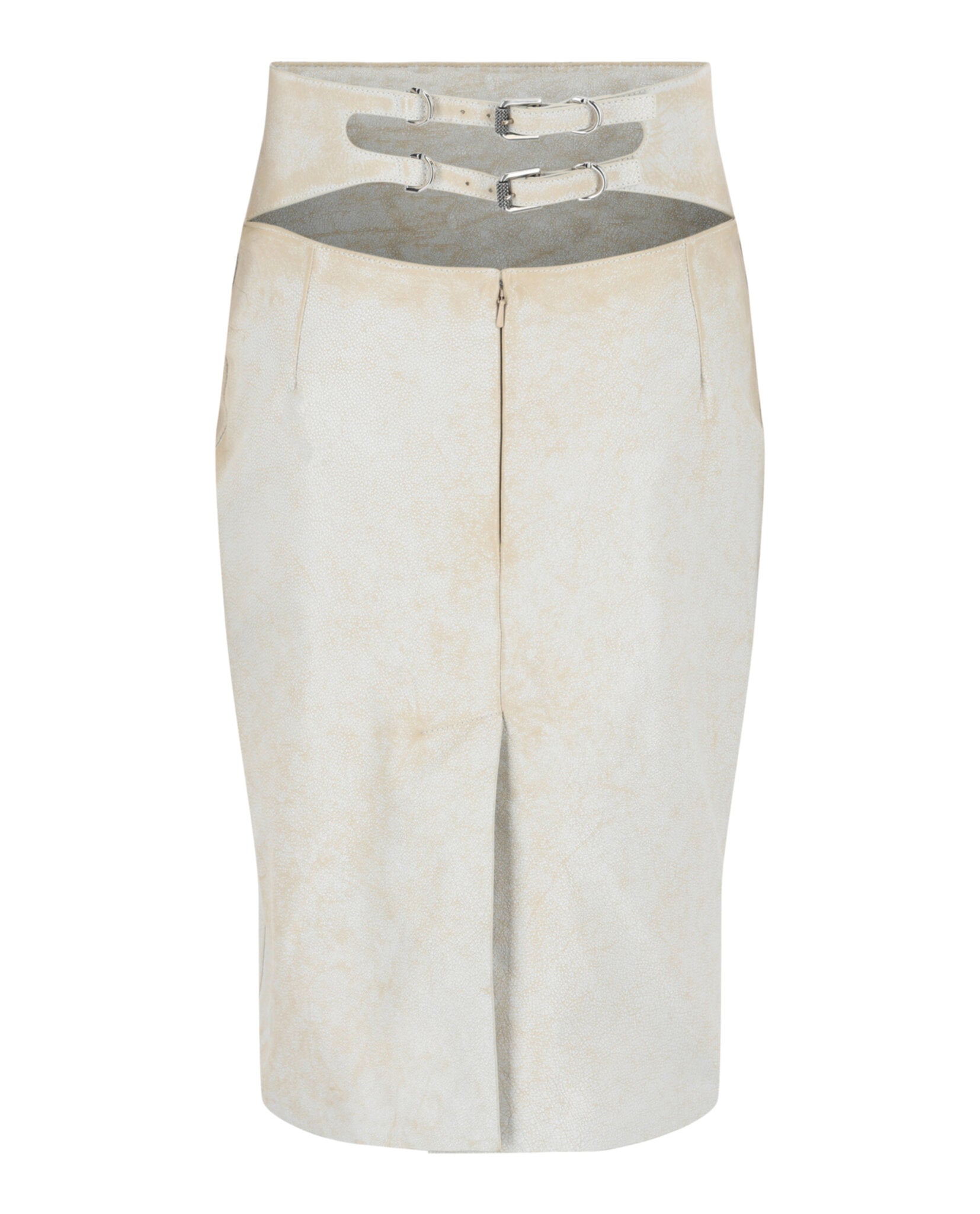 Givenchy Womens Cutout Leather Pencil Skirt