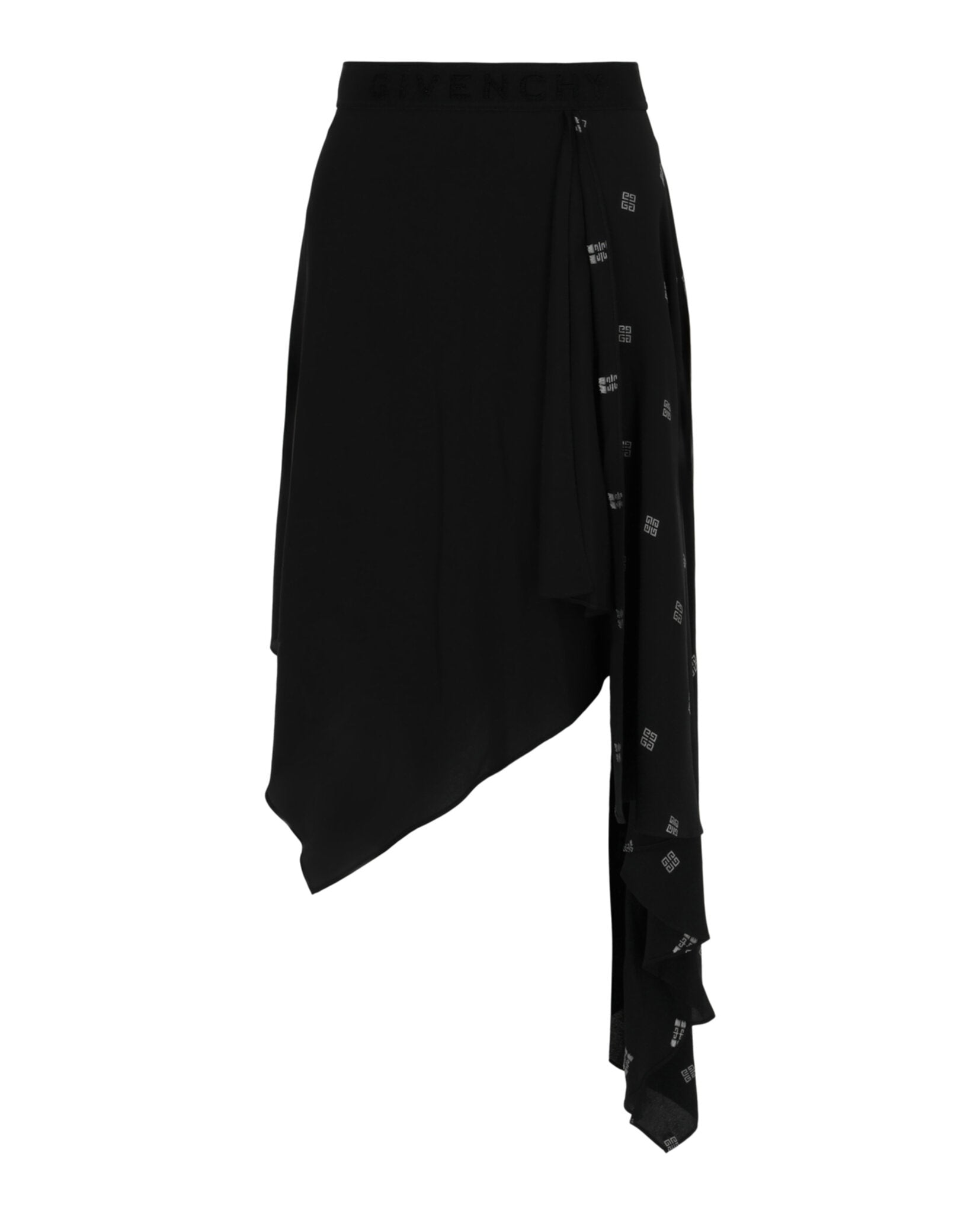 Givenchy Womens 4G Asymmetrical Skirt