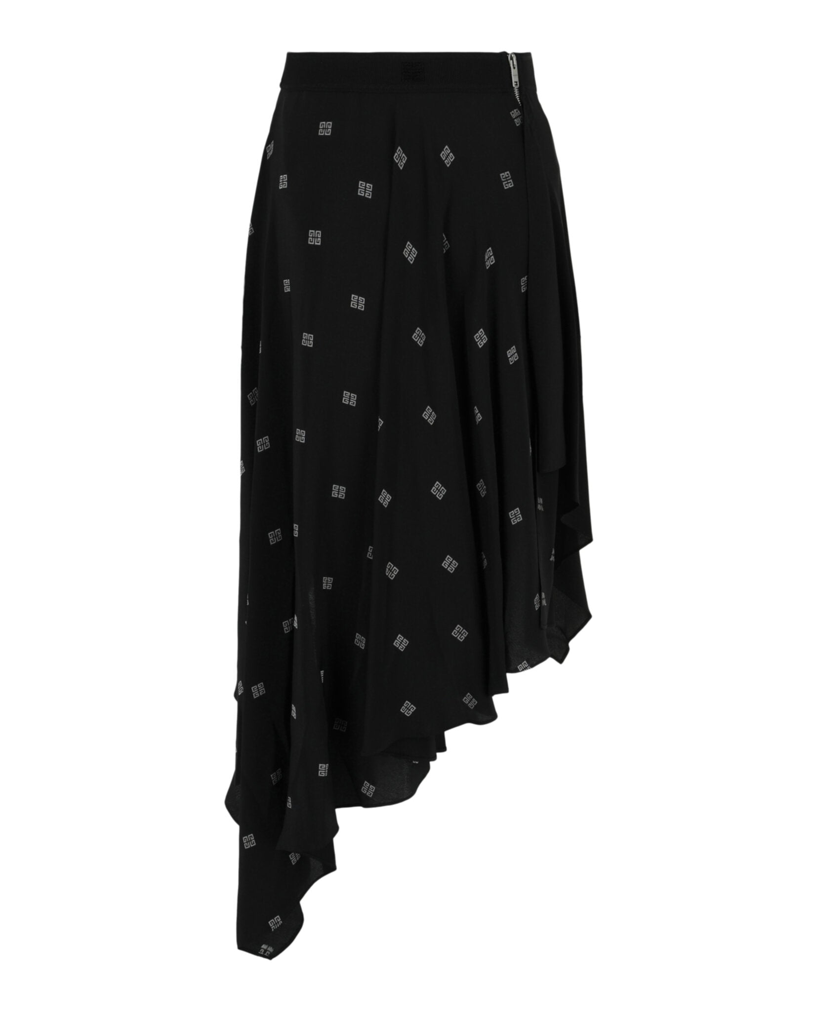 Givenchy Womens 4G Asymmetrical Skirt