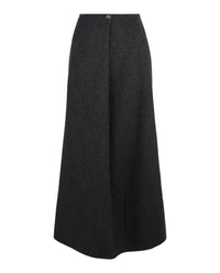 Givenchy Womens Fold-Over Mid-Rise Wool-Blend Midi Skirt