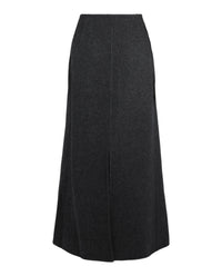 Givenchy Womens Fold-Over Mid-Rise Wool-Blend Midi Skirt