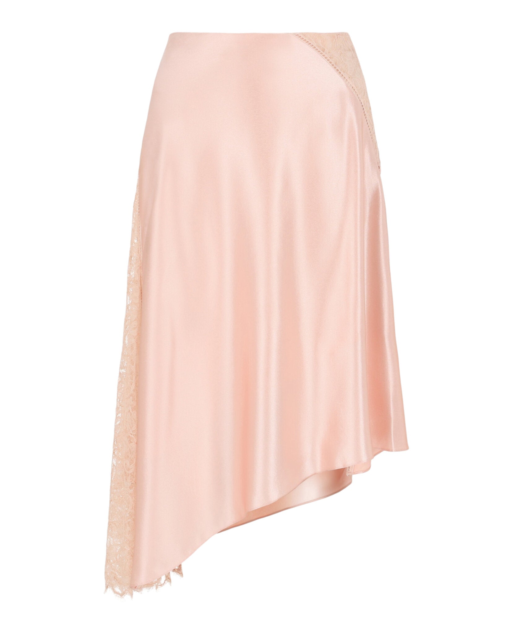 Givenchy Womens Asymmetrical Lace-Trim Skirt