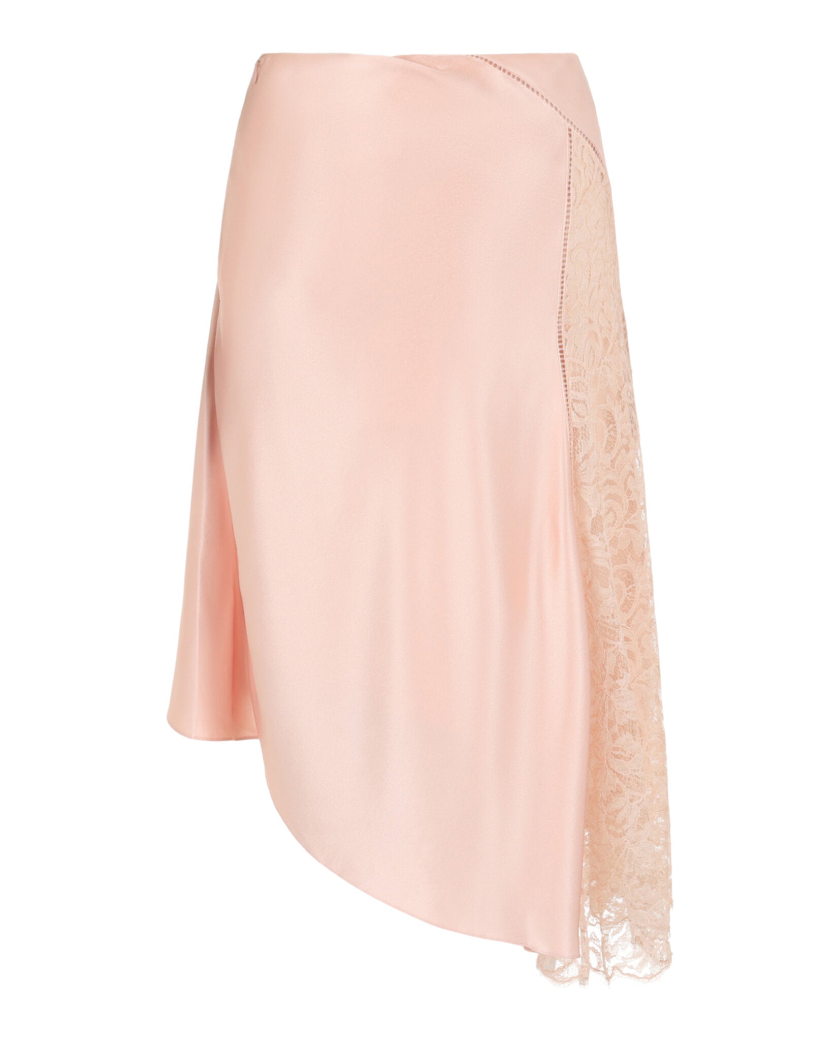 Givenchy Womens Asymmetrical Lace-Trim Skirt