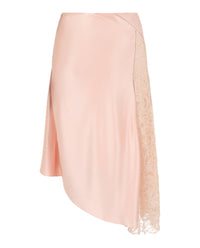 Givenchy Womens Asymmetrical Lace-Trim Skirt