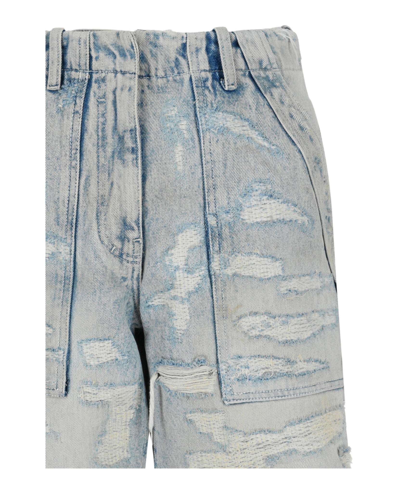 Givenchy Givenchy Womens Distressed Denim Shorts