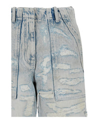Givenchy Givenchy Womens Distressed Denim Shorts