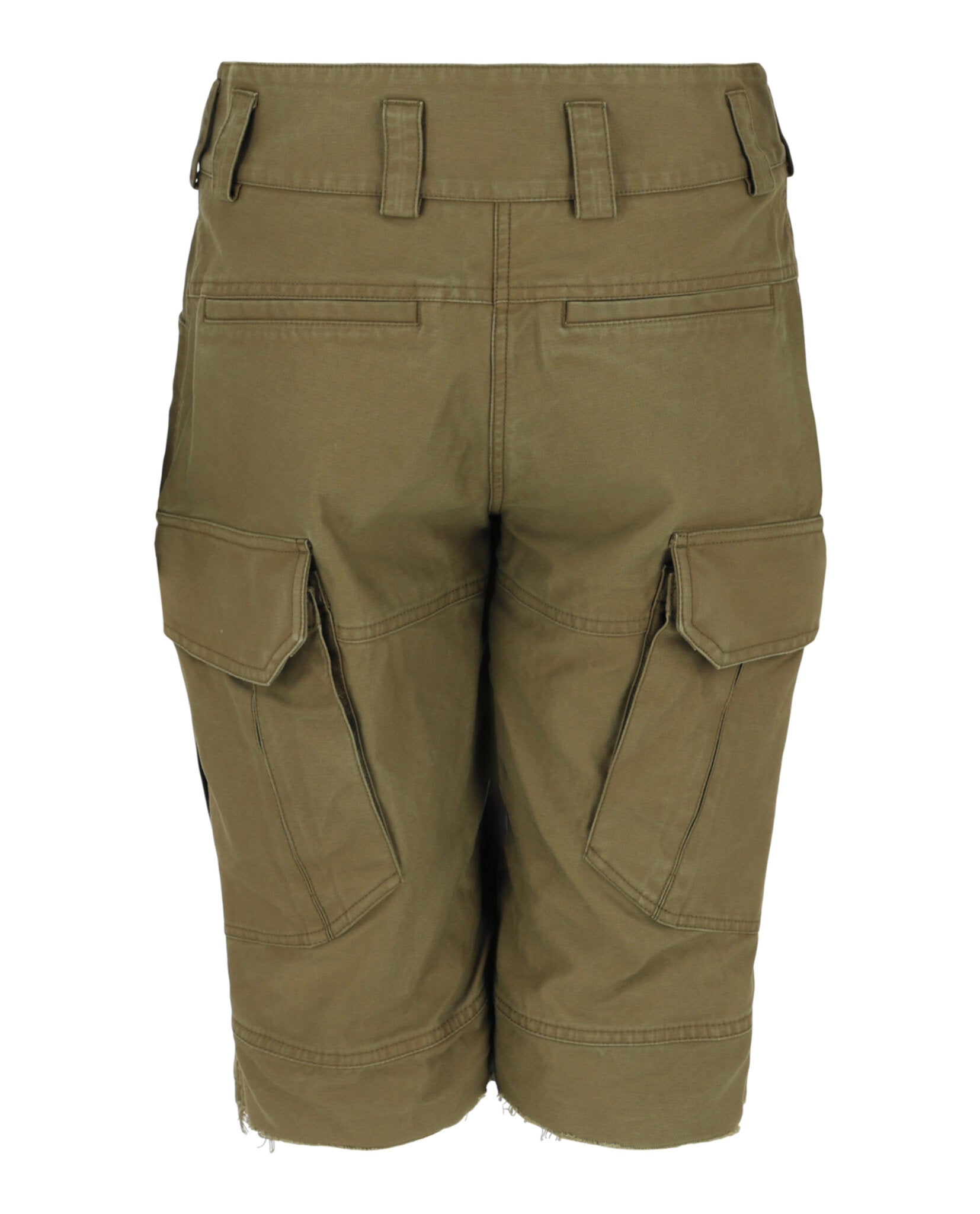 Givenchy Womens Frayed Multi-Pocket Cargo Shorts