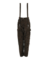 Givenchy Womens Two In One Detachable Pants In Destroyed Checks With Suspenders