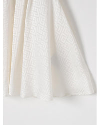 Balmain Sleeveless Geometric HighNeck Top Kids Ivory
