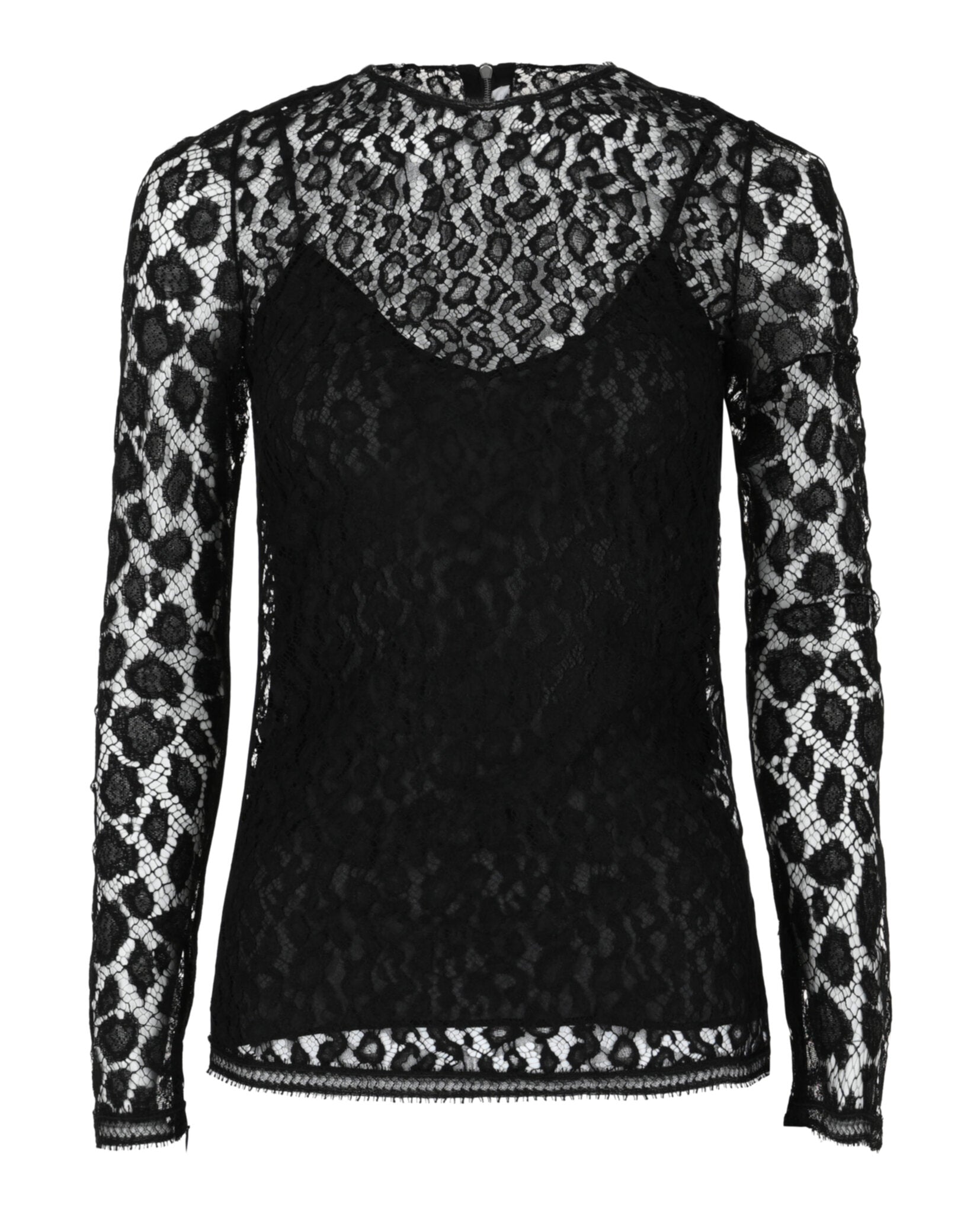 Givenchy Womens Lace Patterned Blouse