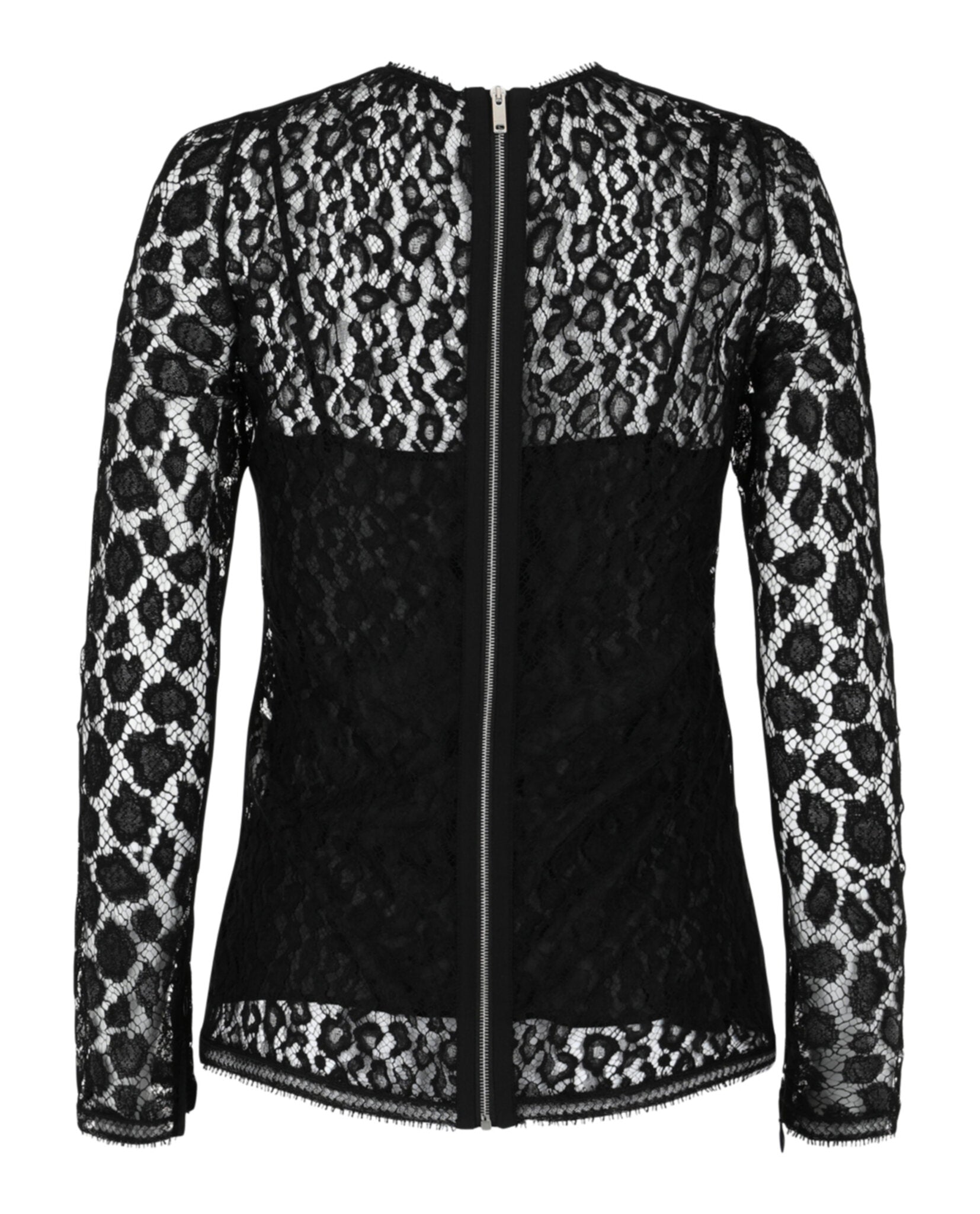 Givenchy Womens Lace Patterned Blouse