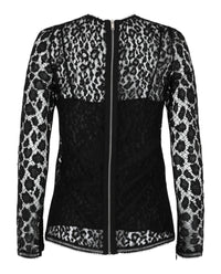 Givenchy Womens Lace Patterned Blouse
