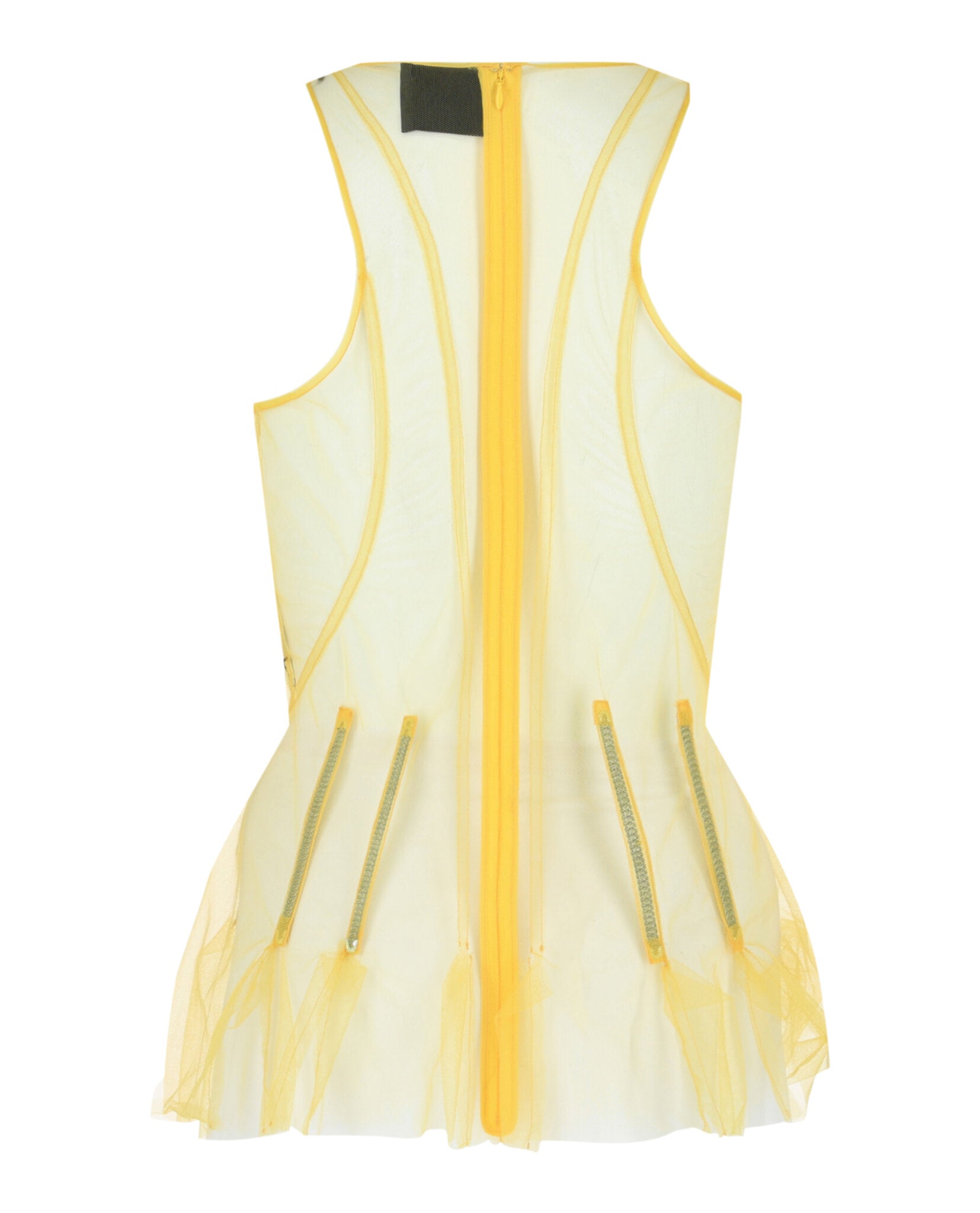 Givenchy Womens Tank Top In Tulle With Metallic Details
