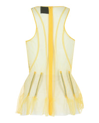 Givenchy Womens Tank Top In Tulle With Metallic Details
