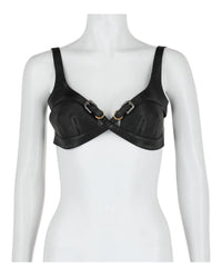 Givenchy Womens Crisscross Leather Top