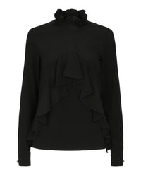 Givenchy Givenchy Womens Ruffled Silk Blouse