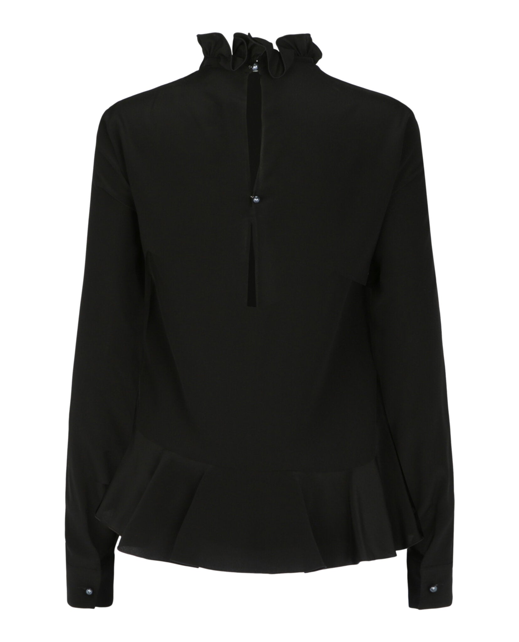 Givenchy Givenchy Womens Ruffled Silk Blouse