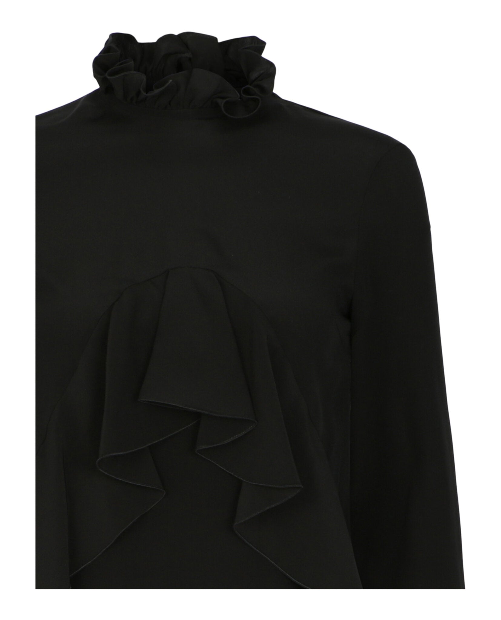 Givenchy Givenchy Womens Ruffled Silk Blouse