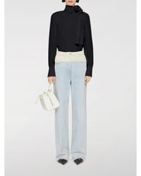 Givenchy Silk High Neck Blouse Women White Shirts & Tops