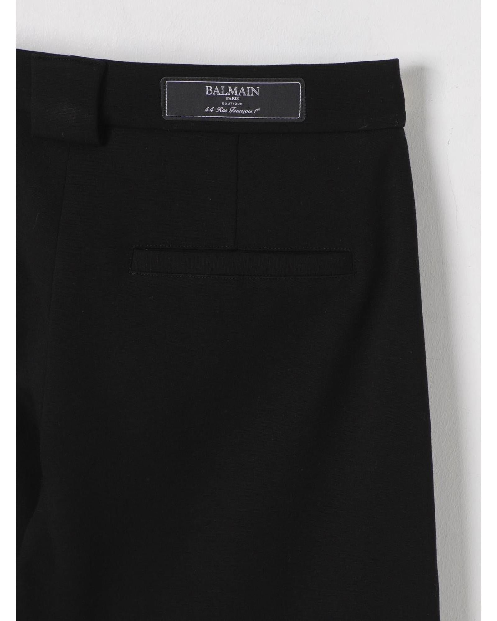 Balmain Pleated Trousers Children Black Pants