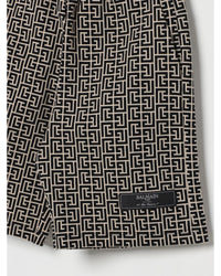 Balmain Geometric Print Shorts Kids Cream