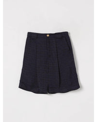 Balmain Silk Geometric Pattern Shorts Kids Blue
