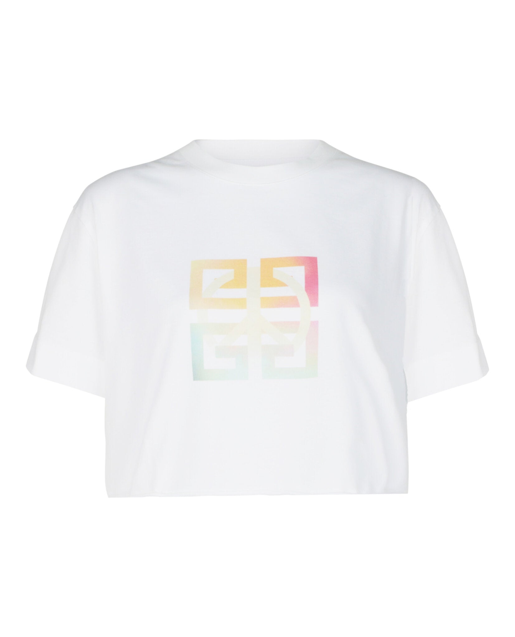Givenchy Womens 4G Peace Logo Crop Top