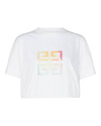 Givenchy Womens 4G Peace Logo Crop Top