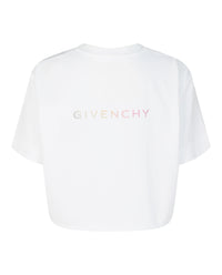 Givenchy Womens 4G Peace Logo Crop Top