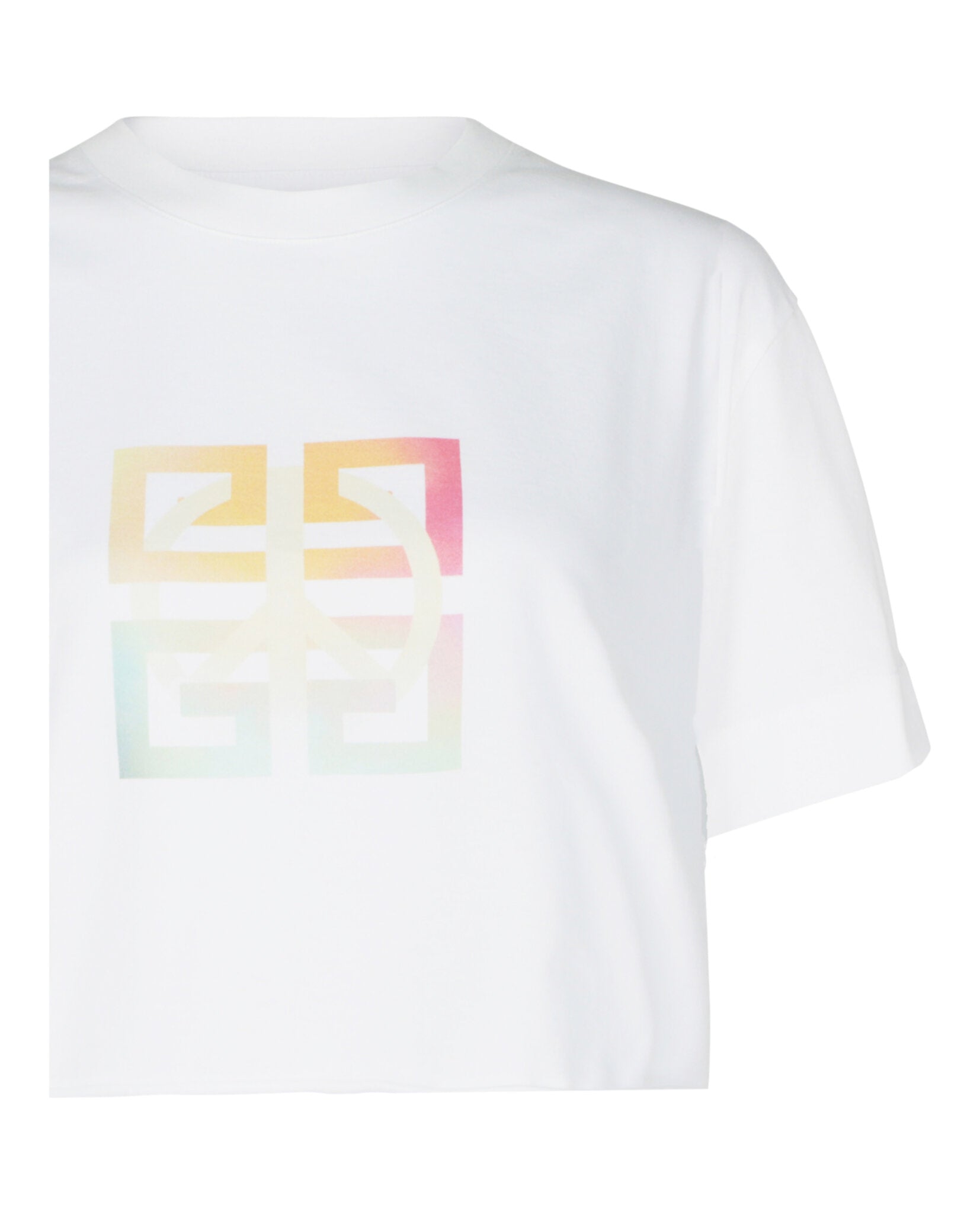 Givenchy Womens 4G Peace Logo Crop Top