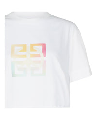 Givenchy Womens 4G Peace Logo Crop Top