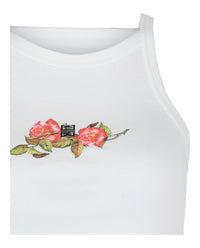 Givenchy Womens 4G And Rose Print Crop Top