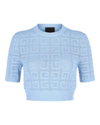 Givenchy Womens 4G Monogram Crop Sweater