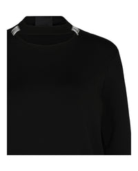 Givenchy Womens Slim Crew Neck Sweater With Crystal Details