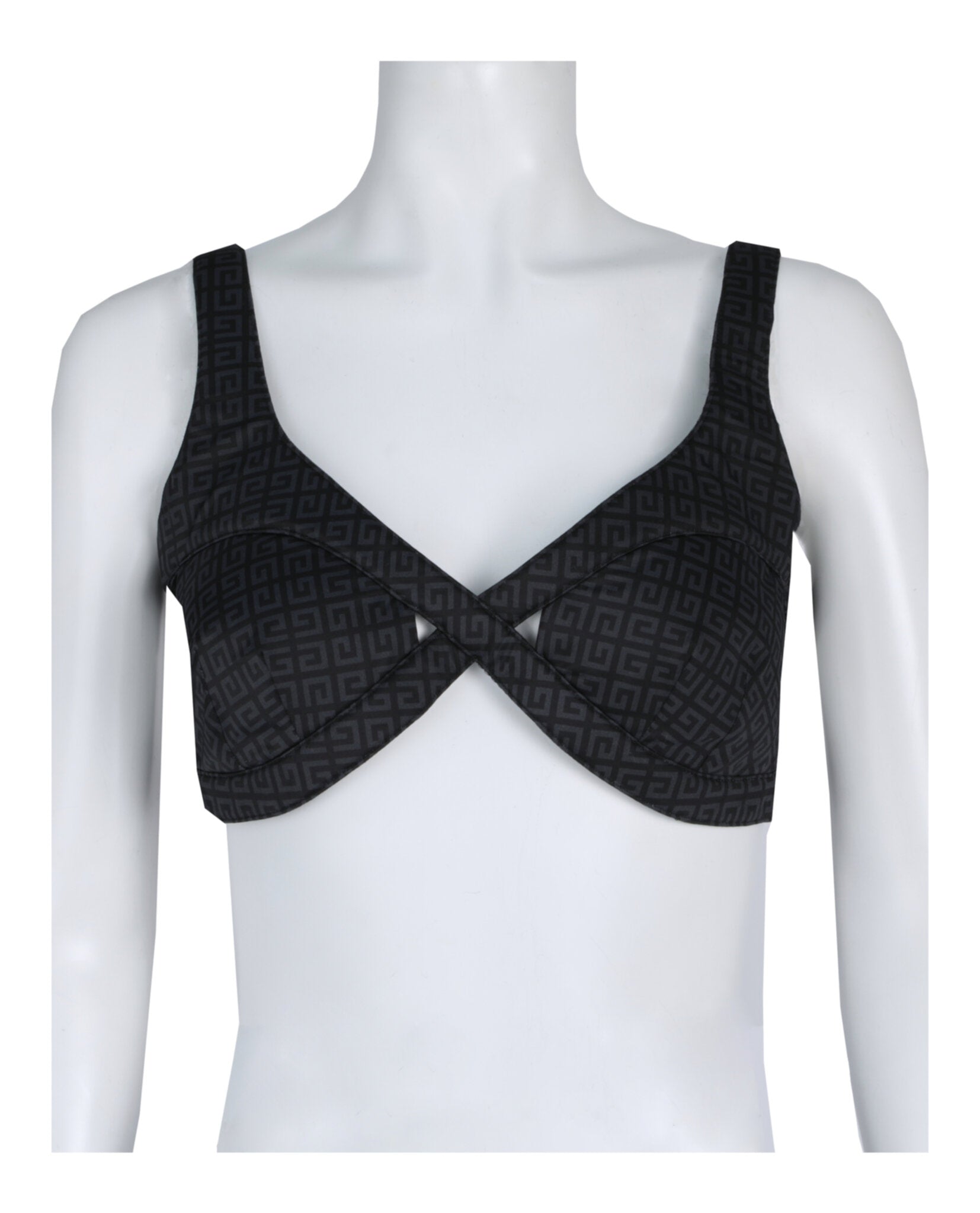 Givenchy Womens 4G Crossed Bikini Top