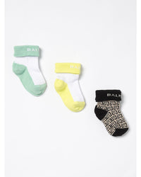 Balmain Baby Socks 3Pack Set Kids Multicolor