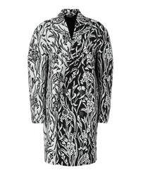 Givenchy Womens Double-Breasted Floral Jacquard Coat