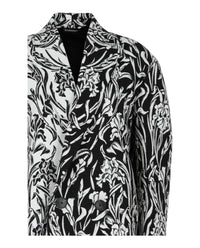 Givenchy Womens Double-Breasted Floral Jacquard Coat