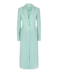 Givenchy Womens Single-Breasted Sheer Longline Coat
