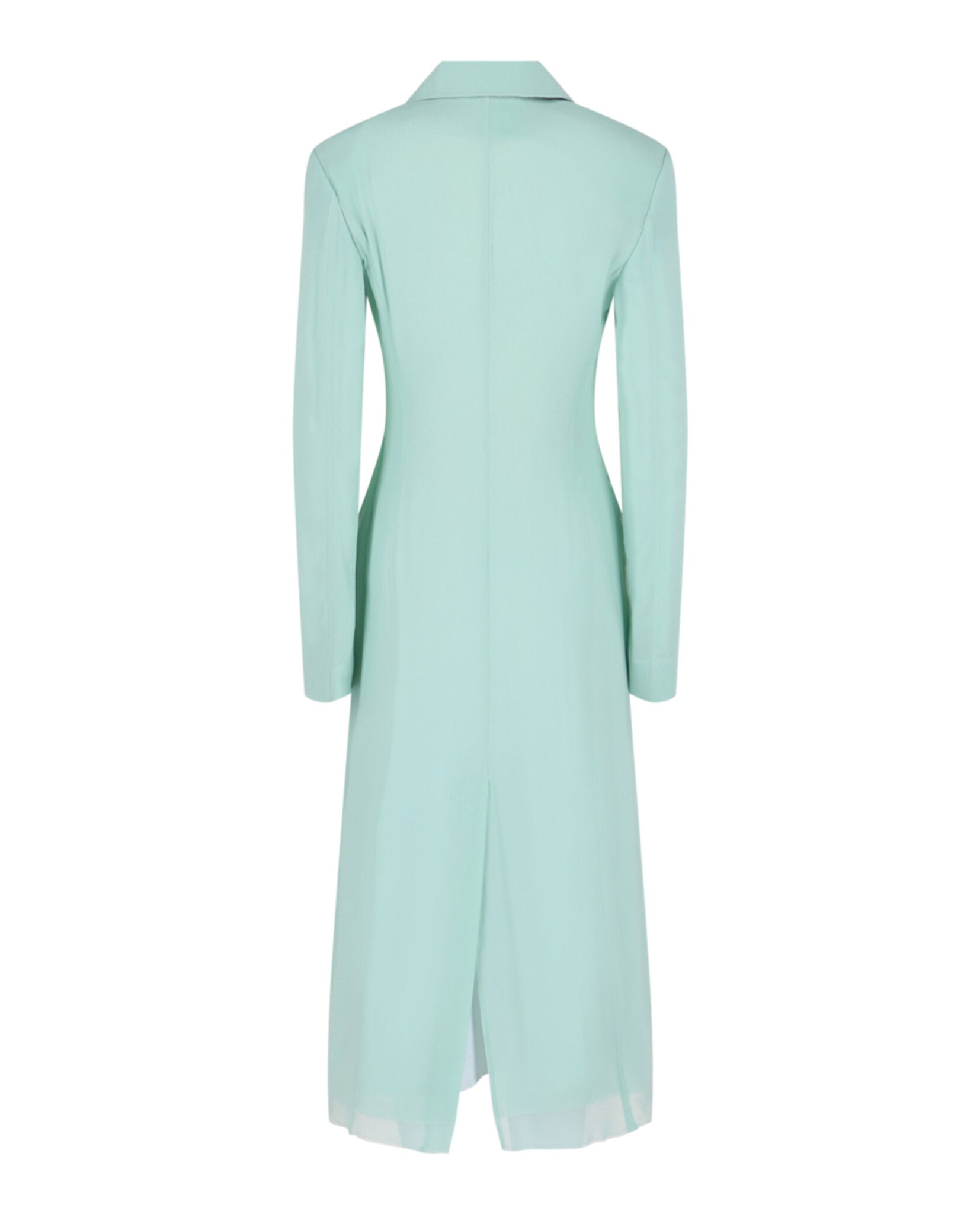 Givenchy Womens Single-Breasted Sheer Longline Coat