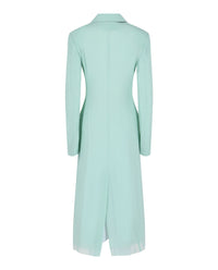 Givenchy Womens Single-Breasted Sheer Longline Coat