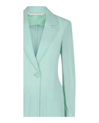 Givenchy Womens Single-Breasted Sheer Longline Coat