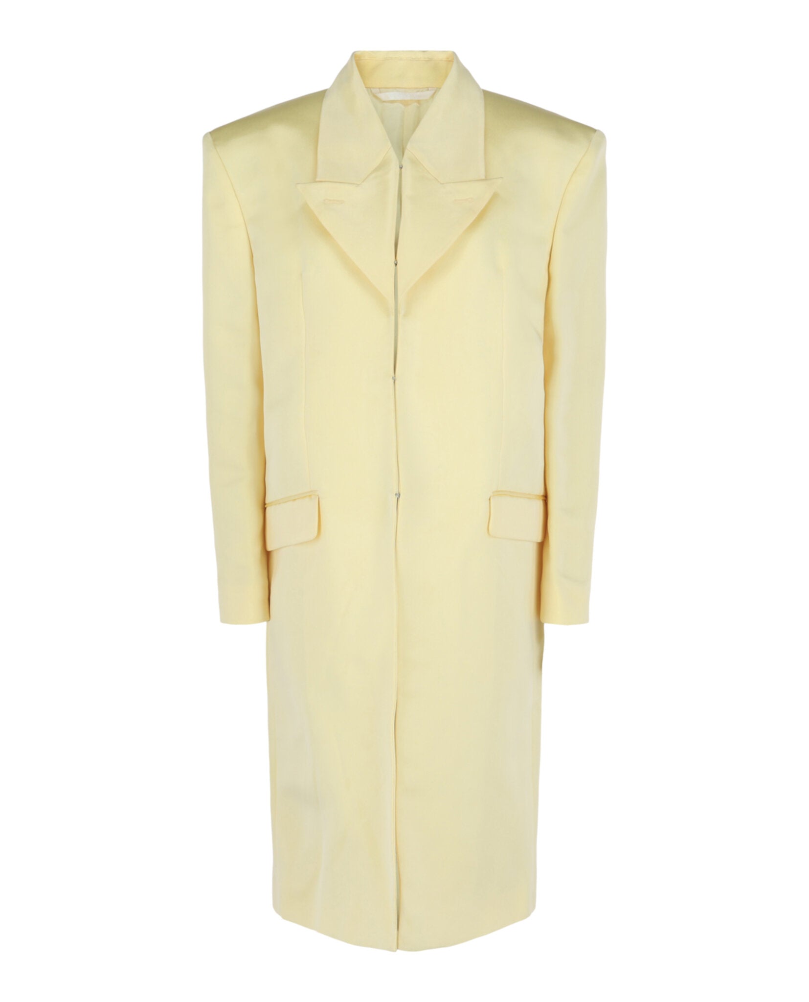 Givenchy Womens Silk Satin Longline Coat