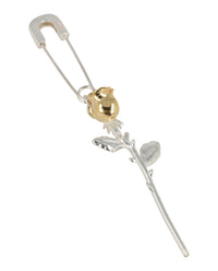 AMBUSH Unisex-Adult Rose Charm Single Earring Silver