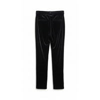 Brunello Cucinelli Velvet Pleated Trousers with Self-Tie Belt Black