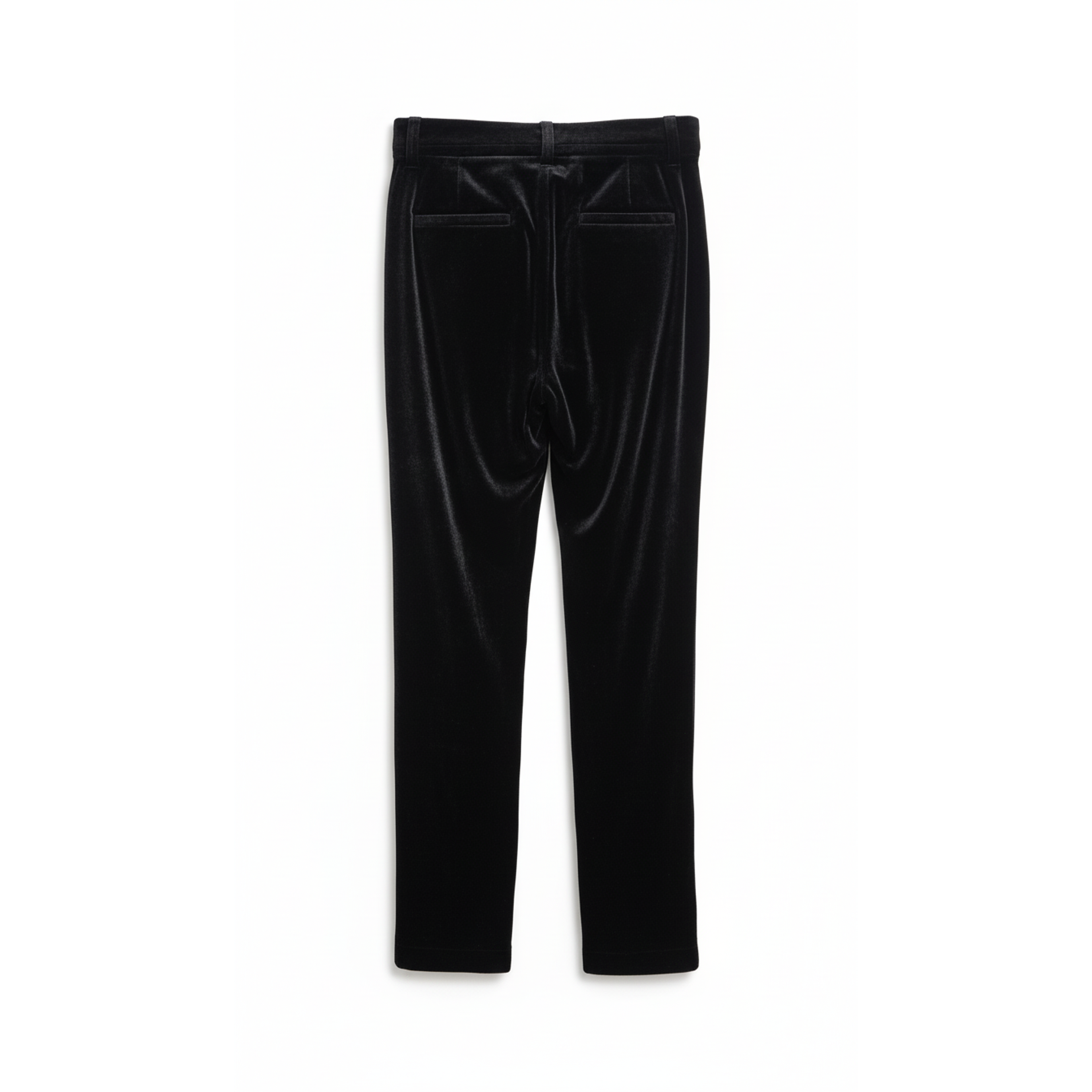 Brunello Cucinelli Velvet Pleated Trousers with Self-Tie Belt Black