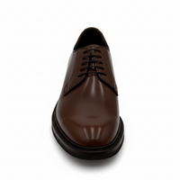 Brunello Cucinelli Polished Cordovan Leather Plain-Toe Derby Shoes