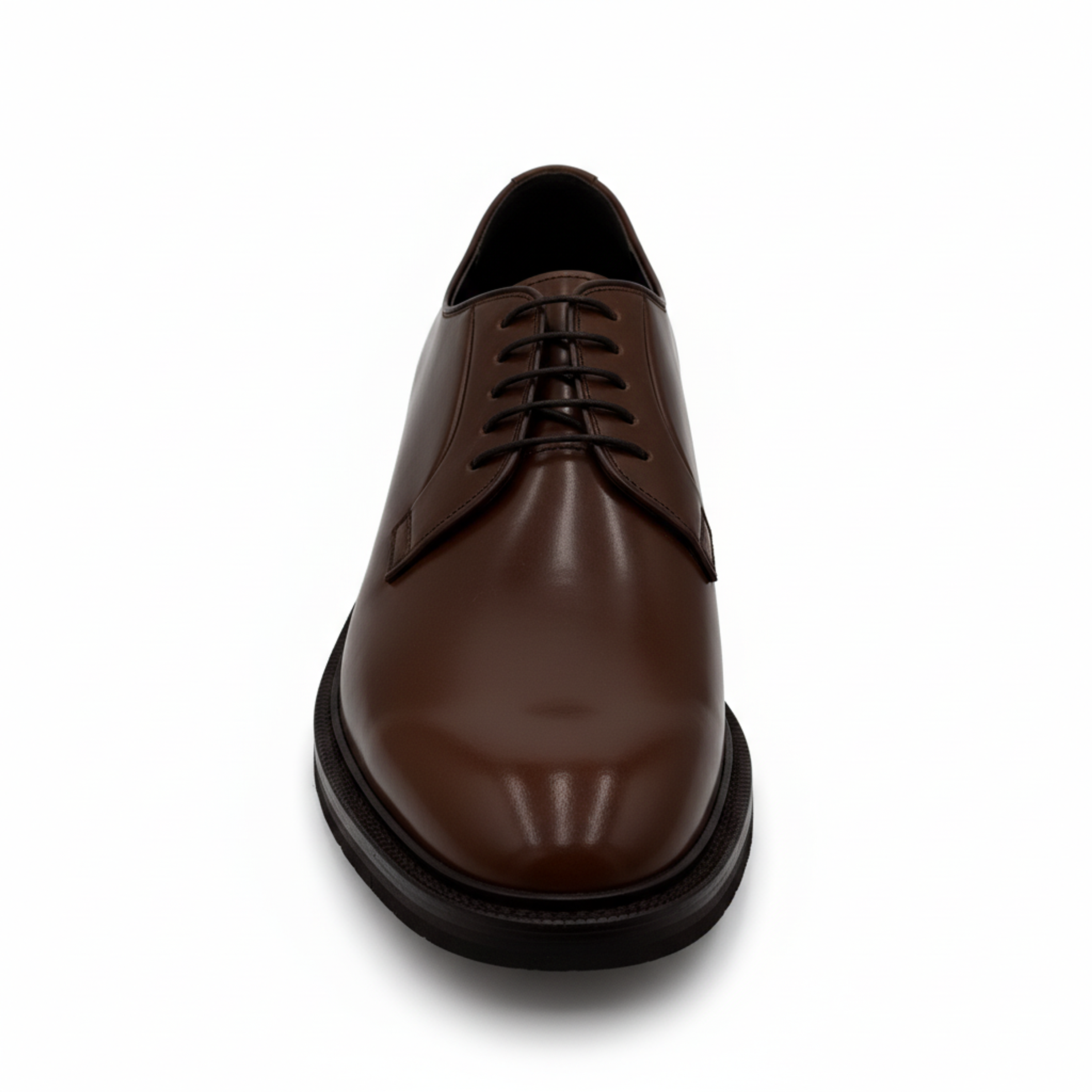 Brunello Cucinelli Polished Cordovan Leather Plain-Toe Derby Shoes