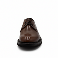 Brunello Cucinelli Polished Cordovan Leather Plain-Toe Derby Shoes
