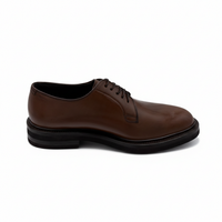 Brunello Cucinelli Polished Cordovan Leather Plain-Toe Derby Shoes